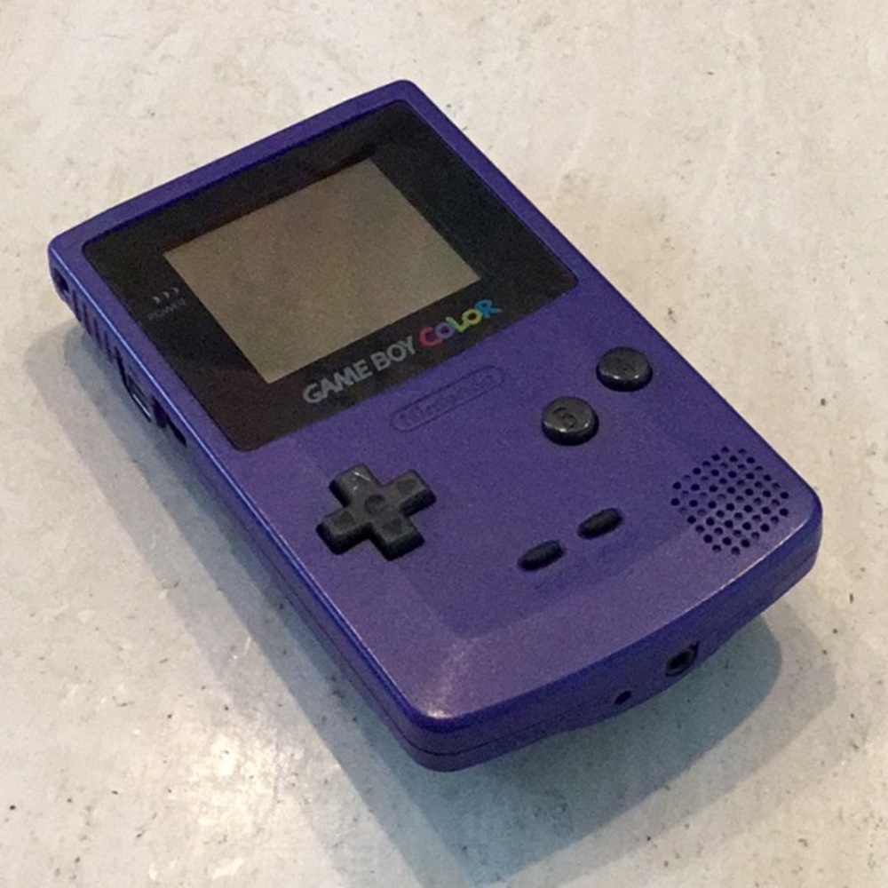 Nintendo Gameboy Color Console System Grape Purple Handheld Game Boy Authentic - Picture 7 of 16